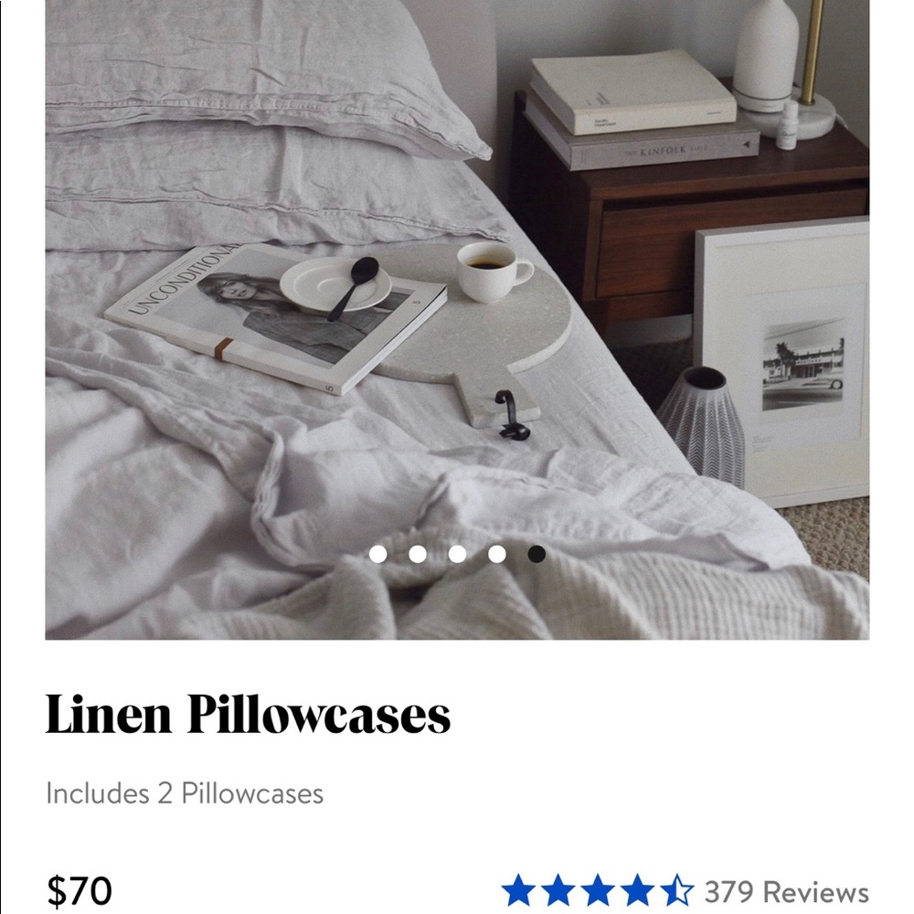 Brooklinen Linen King pillowcase set in haze